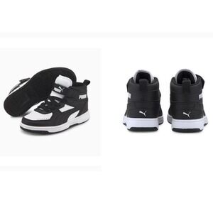 Puma Rebound Layup SL V‎ Inf Black White Kids Sneakers Size 7C  New In Box